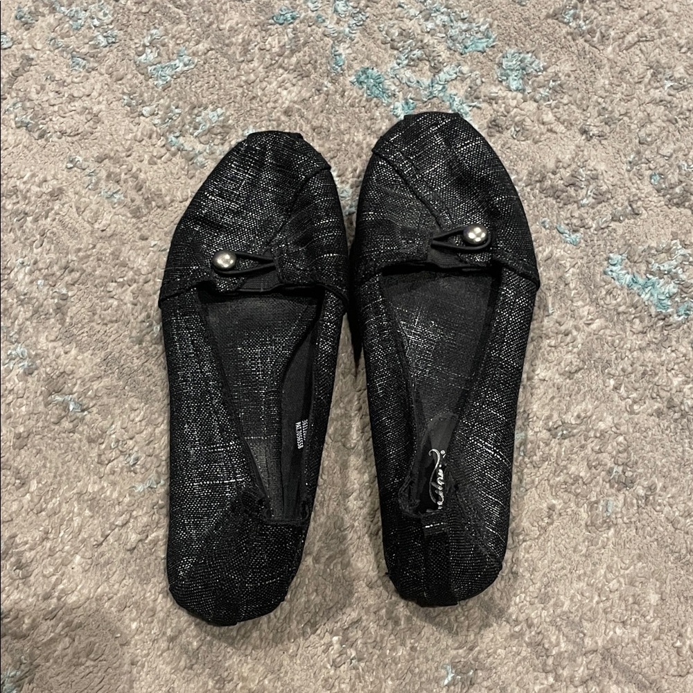 Faded Glory Black Textured Women's Flats